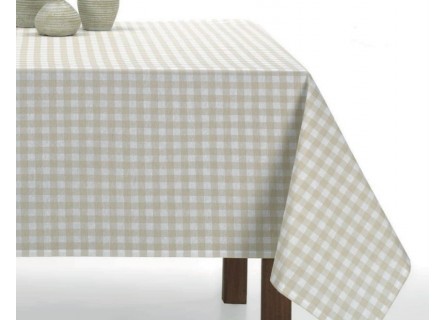 Mantel de cuadro de Vichy de tejido anti manchas ideal para el día a día.