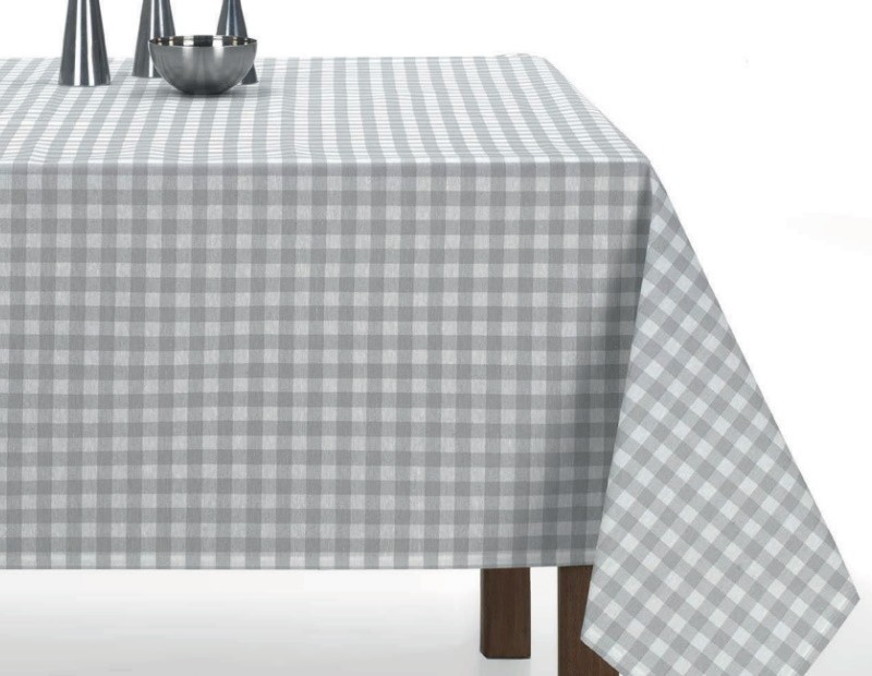 Mantel de cuadro de Vichy de tejido anti manchas ideal para el día a día.