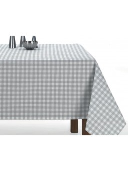 Mantel de cuadro de Vichy de tejido anti manchas ideal para el día a día.