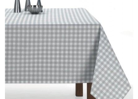 Mantel de cuadro de Vichy de tejido anti manchas ideal para el día a día.