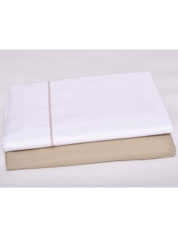 Juego de sábanas en liso en color mostaza o verde aceituna, alta calidad algodón percal.