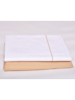 Juego de sábanas en liso en color mostaza o verde aceituna, alta calidad algodón percal.