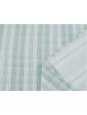 Edredón de verano reversible y ligero en color verde agua y blanco. Diseño de rayas.