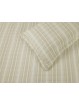 Edredón de verano reversible y ligero en color beige y blanco. Diseño de rayas.