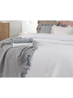 Detalle tejido nido de abeja en colcha de algodón Carabassi – 100% algodón NE Home