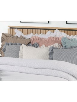 Colores disponibles de la colcha de algodón Carabassi – blanco, natural, rosa, gris, verde agua y arena – NE Home