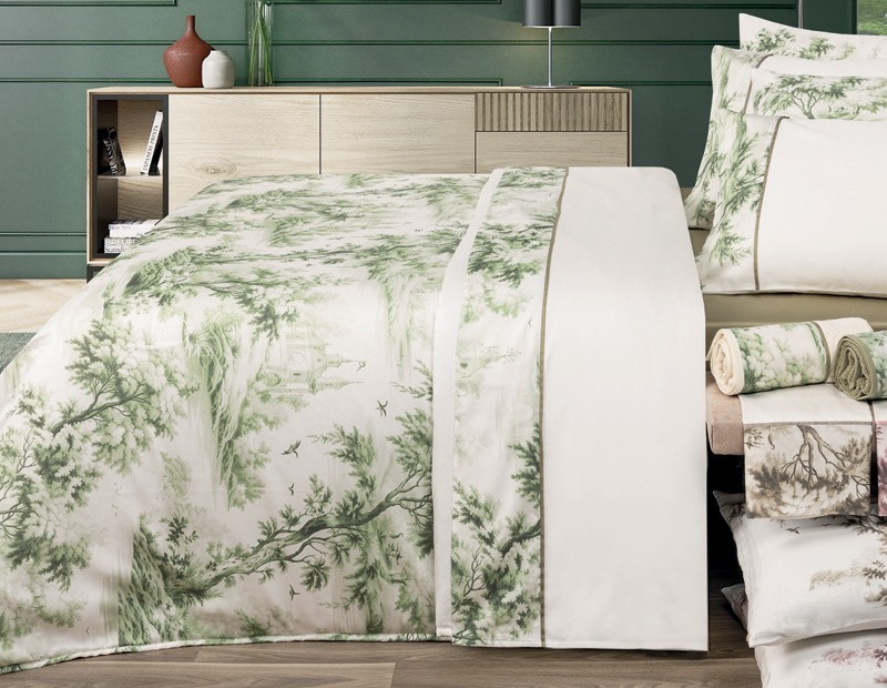 Colcha acolchada de algodón diseño toile – modelo Toile – NE Home