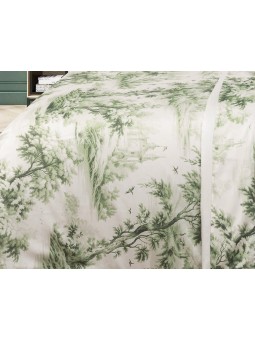 Detalle del tejido satén 100% algodón con relleno 100g – colcha Toile – NE Home