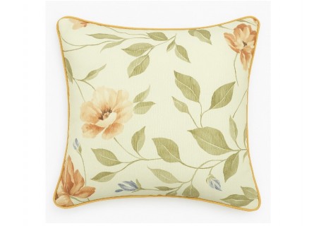 Funda de cojín reversible Vega flores y rayas - vista floral 50x50 cm