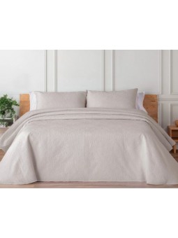 Colcha bouti Mosaico en beige – Manterol – vista completa