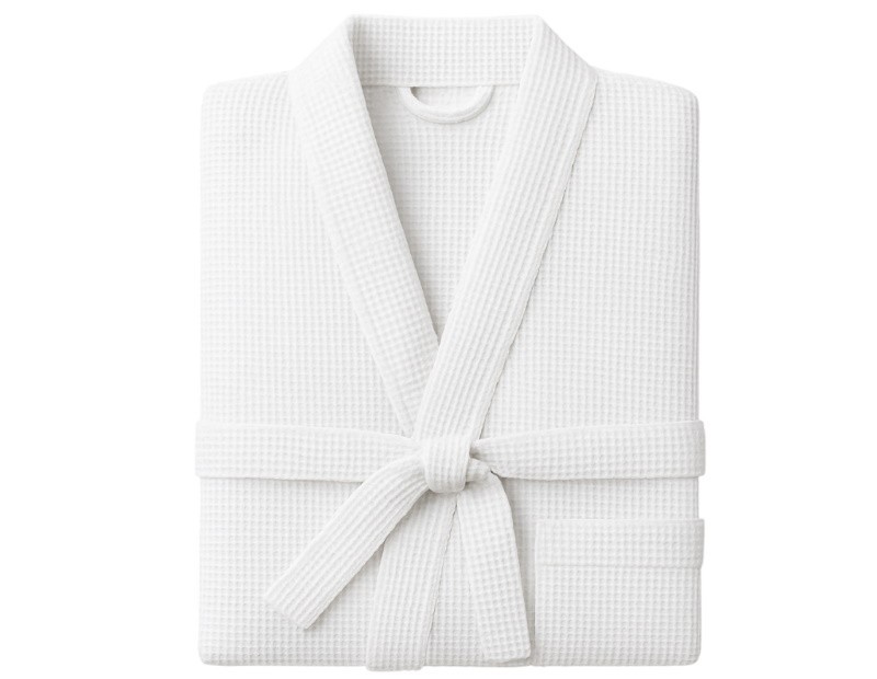 Albornoz nido de abeja blanco – NE Home – vista general