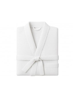 Albornoz nido de abeja blanco – NE Home – vista general