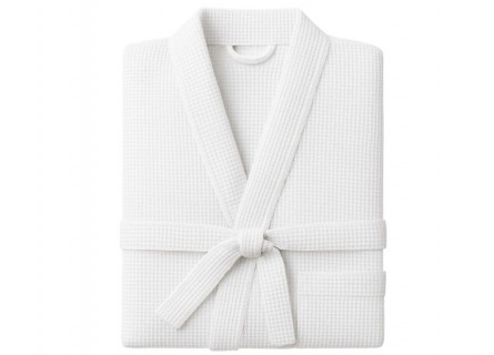 Albornoz nido de abeja blanco – NE Home – vista general