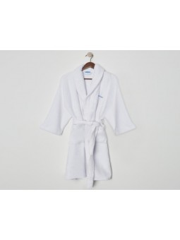 Albornoz blanco rizo algodón – vista general