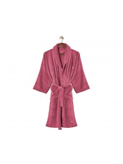 Albornoz color vino con bolsillos y cinturón – alta suavidad