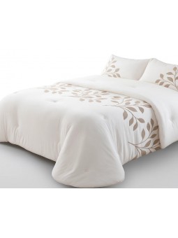 Vista frontal de la colcha edredón Néstor en color natural