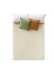 Manta de cama de terciope.o de Manterol en color beige claro,