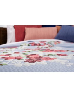 Colcha modelo Turandot de Manterol en azul