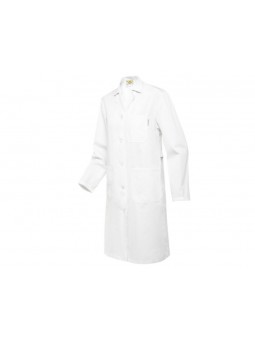 Bata laboral de mujer de manga larga en blanco modelo 4525