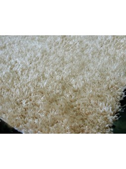 Alfombra de pelo en color liso marfil lavable