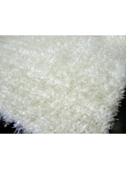 Alfombra de pelo en color liso beige lavable.