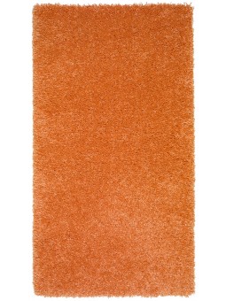 Alfombra de pelo para dormitorio o salón en color liso naranja