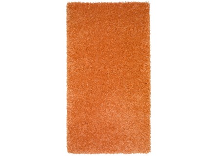 Alfombra de pelo para dormitorio o salón en color liso naranja