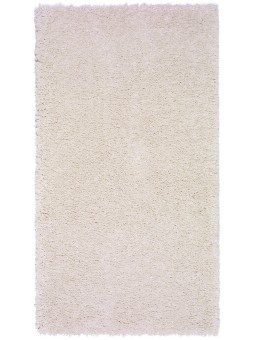 Alfombra de pelo para dormitorio o salón en color liso blanco