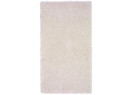 Alfombra de pelo para dormitorio o salón en color liso blanco