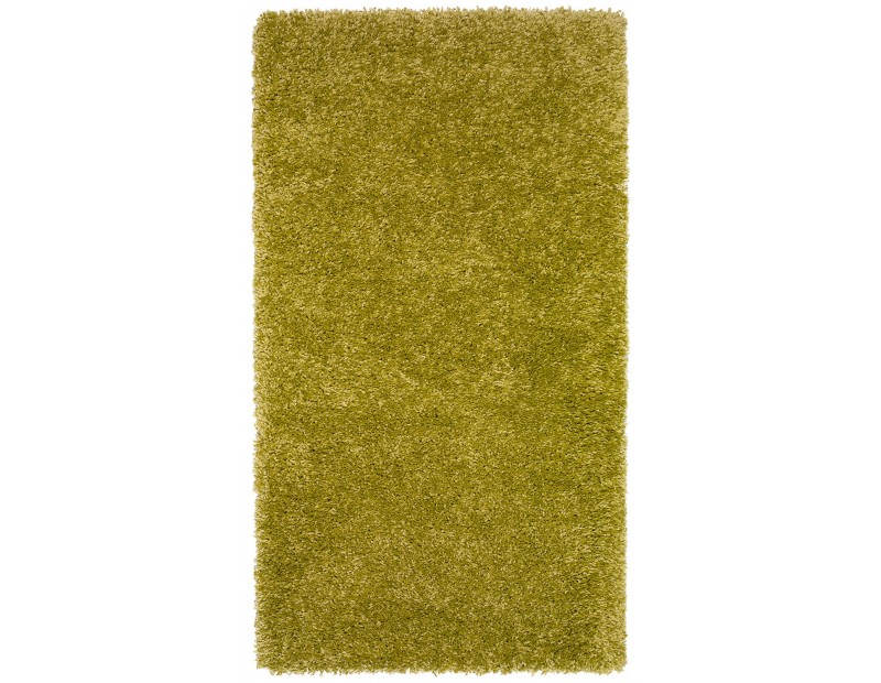 Alfombra de pelo para dormitorio o salón en color verde