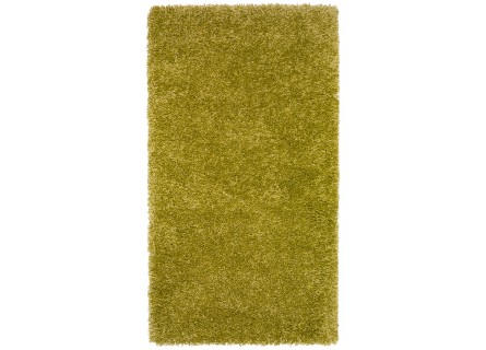 Alfombra de pelo para dormitorio o salón en color verde