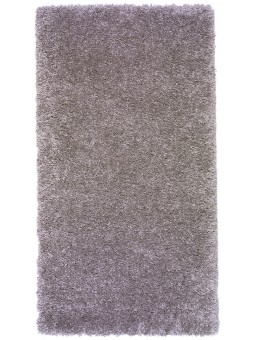Alfombra de pelo para dormitorio o salón en color gris plata