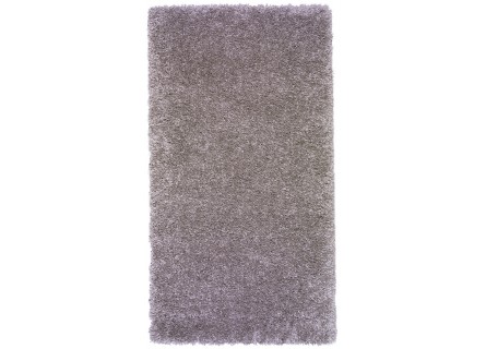 Alfombra de pelo para dormitorio o salón en color gris plata