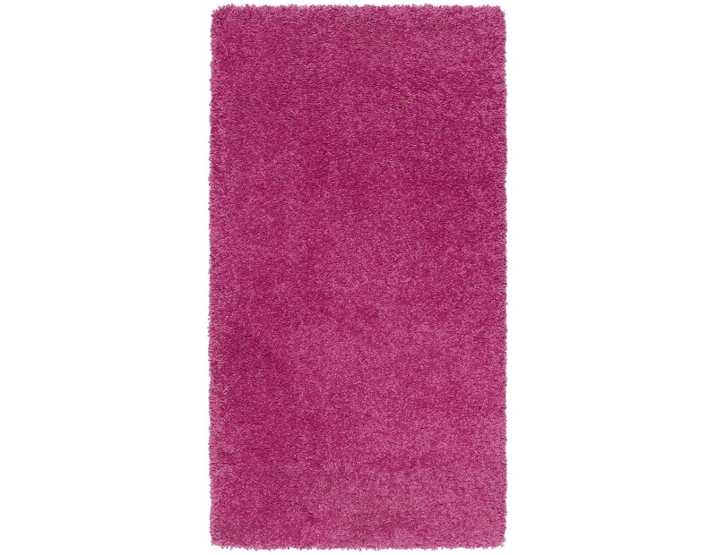 Alfombra de pelo para dormitorio o salón en color rosa fucsia