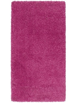 Alfombra de pelo para dormitorio o salón en color rosa fucsia