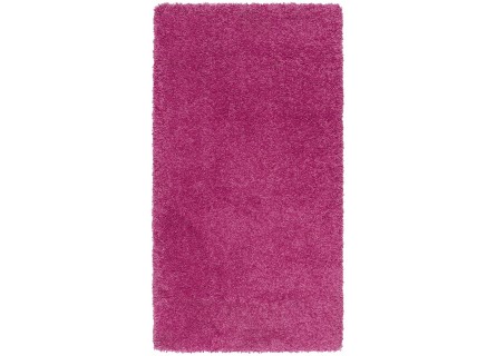 Alfombra de pelo para dormitorio o salón en color rosa fucsia