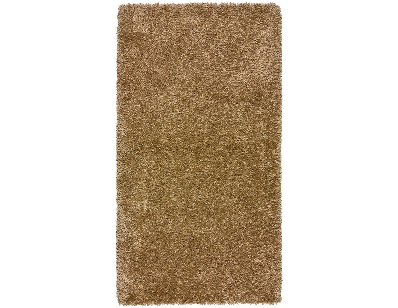 Alfombra de pelo para dormitorio o salón en color camel