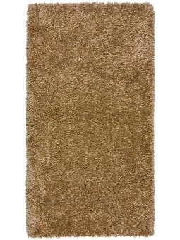 Alfombra de pelo para dormitorio o salón en color camel