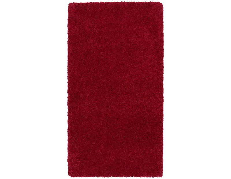 Alfombra de pelo para dormitorio o salón en color granate