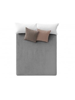 Manta de cama de terciopelo de Manterol en color gris