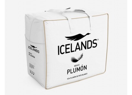 Edredón nórdico de plumón de gran calidad de la firma Icelands. Modelo básico plumón