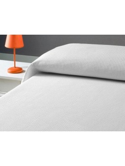 Colcha de verano Bali Jacquard de Pique en blanco