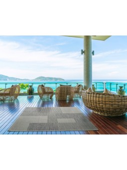 Alfombra Cork tipo yute en color gris