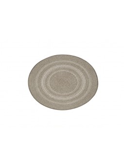 Alfombra redonda tipo yute en beige