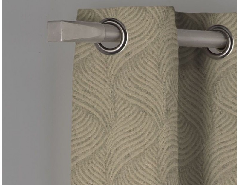 Cortina confecciona Dunas de Fundeco en color beige.