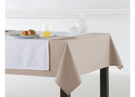 Mantel  Angora para mesa de gran calidad en color arena