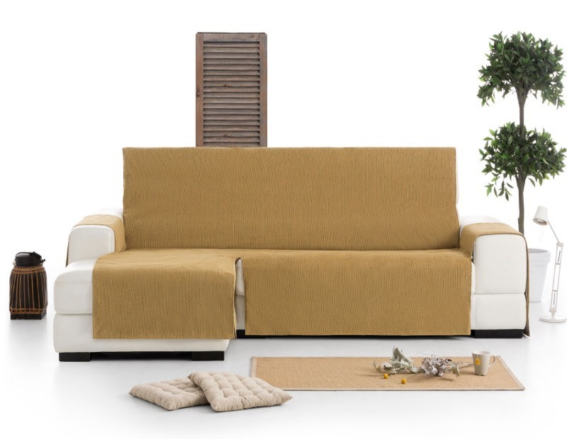 Funda de cubre sofá chaislongue en colores lisos de gran calidad precio.