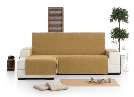 Funda de cubre sofá chaislongue en colores lisos de gran calidad precio.