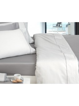 Juego de sábanas Gangi de algodón percal 200 hilos en color blanco, rosa, gris , verde agua, y natural