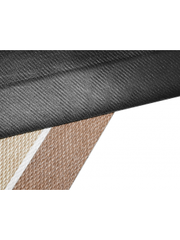 Alfombra de vinilo de gran calidad en color beige y marrón.